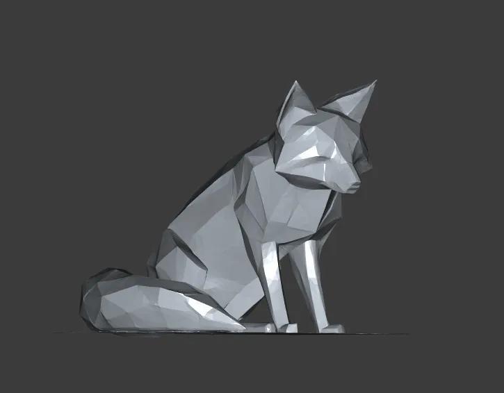low poly fox   