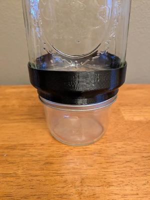 Widemouth Mason Jar Stacker - one piece, no supports   