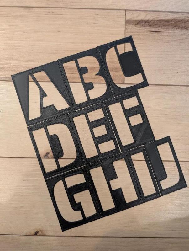 Letter, number, symbol stencils for signs   