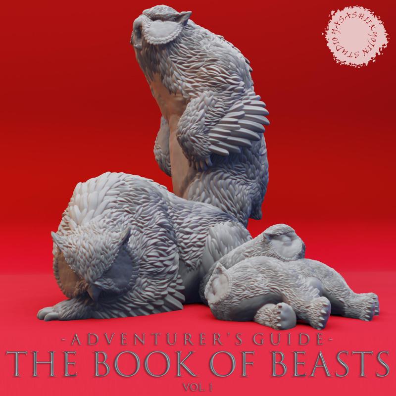 Owlbear Pack - Book of Beasts - Tabletop Miniatures (Pre-Supported)