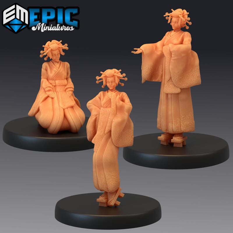 Geisha Set / Female Villager / Samurai Woman / Japanese Dynasty