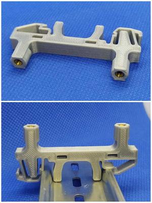 DIN rail clip for PCB