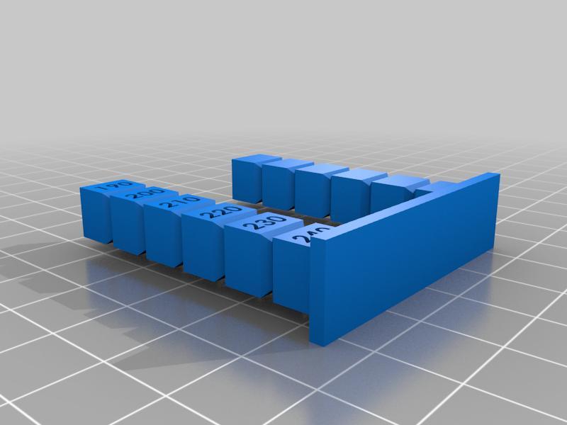 Retraction / Stringing Temp Tower PETG