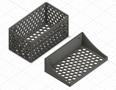Wall Shelf Wall Basket Hex pattern   