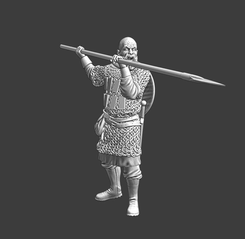 Medieval pagan spearman - Baltic