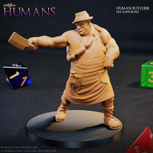 Human Butcher 1B Miniature - Pre-Supported