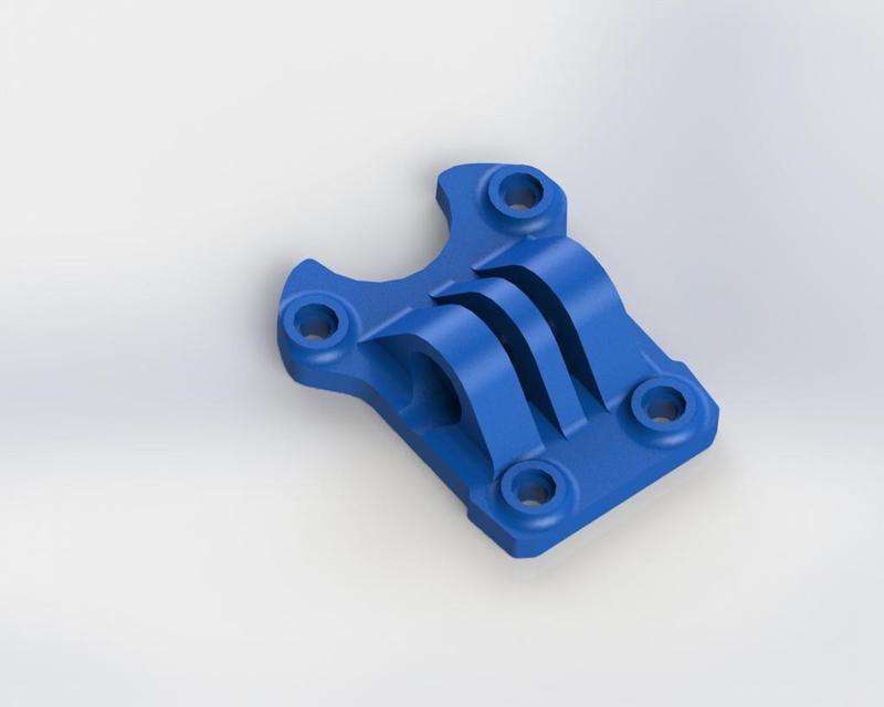 GoPro Camera Mount on the frame of the GEPRC Mark4 quadcopter