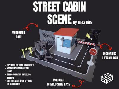 Cyberbrick Street Cabin Scene