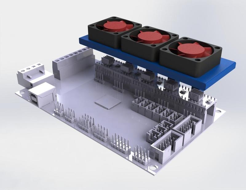 Simple Fan Holder for MKS Gen 1.4