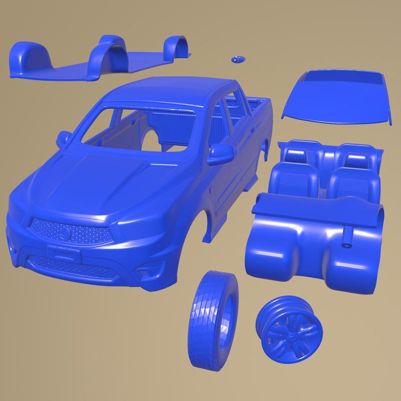 SsangYong Korando Sports 2014 PRINTABLE CAR IN SEPARATE PARTS