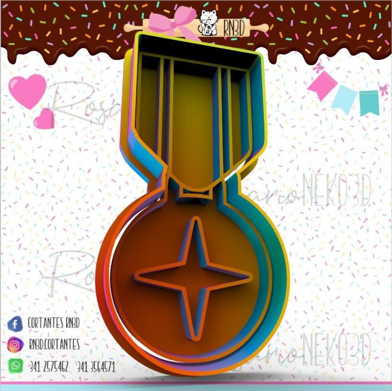 MILITARY MEDAL cookie cutter - MILITAR MEDAL cookie cutter
