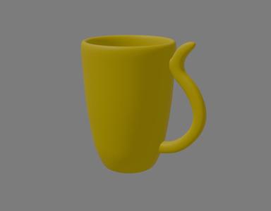 Cat tail mug