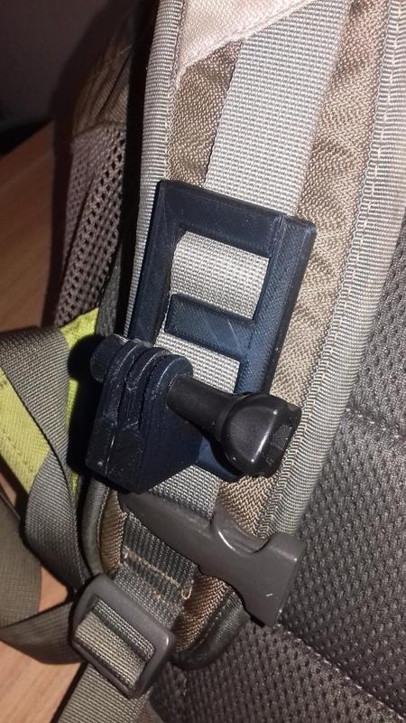 Action cam backpack mount