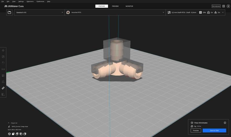 3 way hose connector