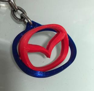 Rotating Mazda Keychain