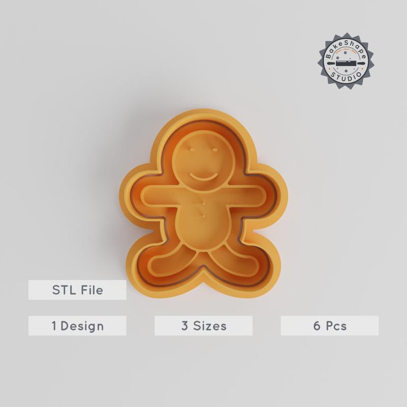 Teddy Bear Cookie Cutter & Stamp Set, Ideal for Fondant, 3 Sizes, 6 Pieces, Valentine Gift Decoration