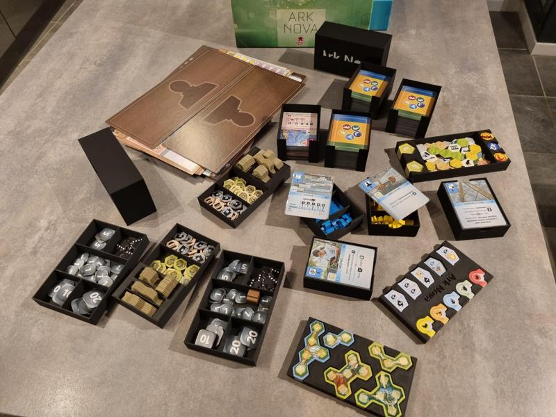 Ark Nova game storage insert plus marine worlds extension