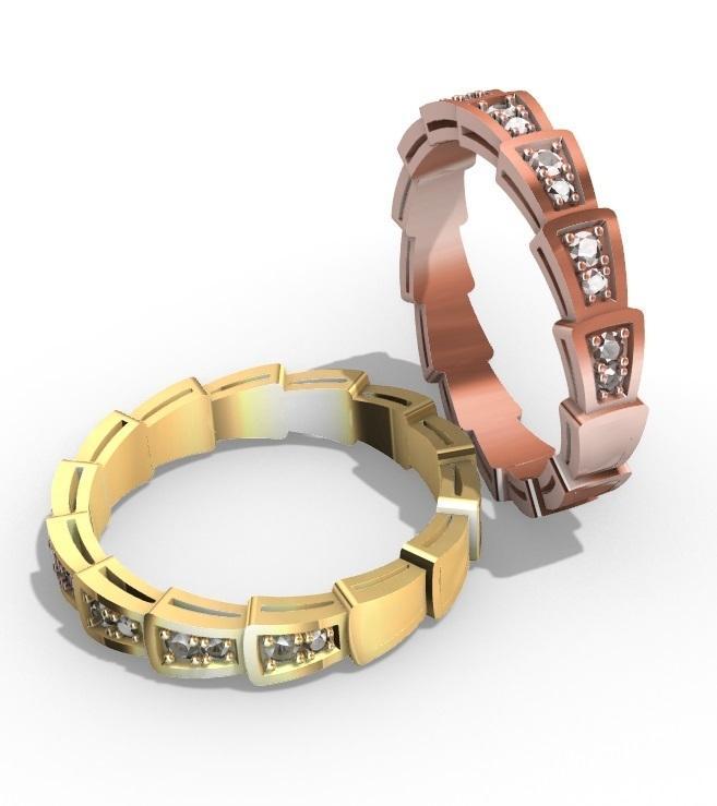 Ring Serpenti Viper "Bvlgari" With Diamonds