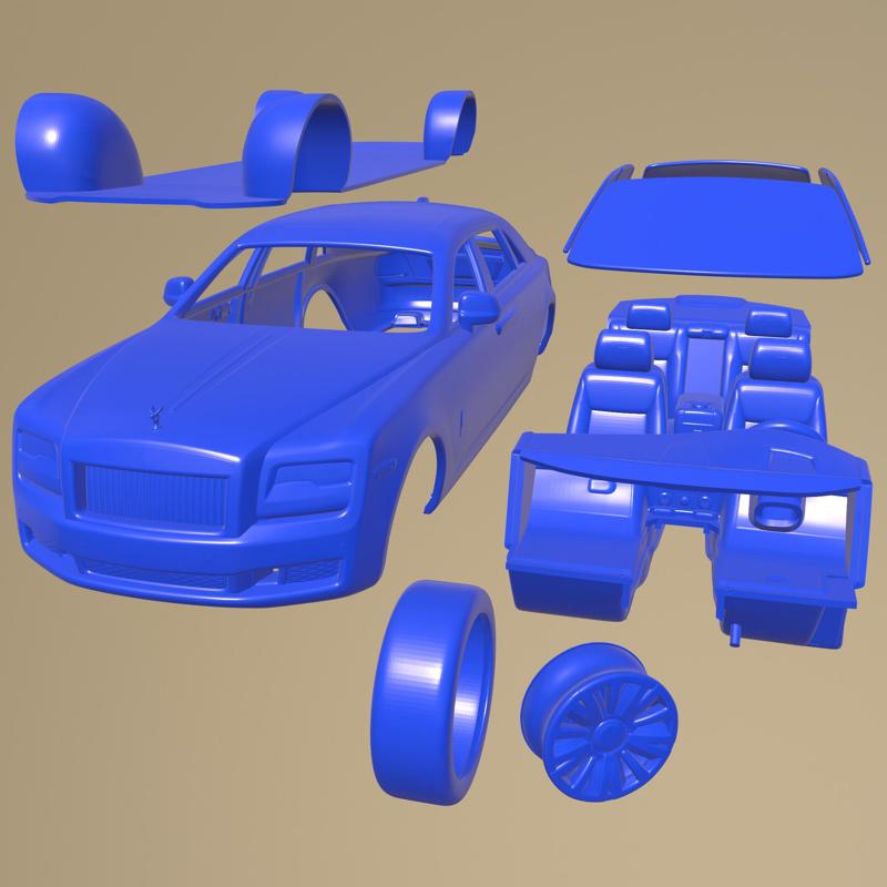 Rolls Royce Ghost EWB 2018 PRINTABLE CAR IN SEPARATE PARTS