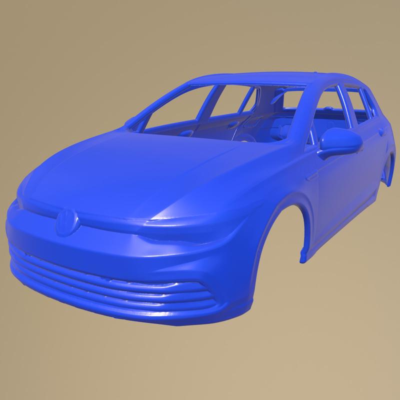 Volkswagen Golf VIII 2019 PRINTABLE CAR BODY