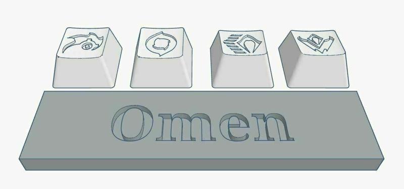 Valorant Omen Abilities Custom Keycaps Debossed Design