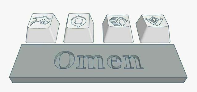 Valorant Omen Abilities Custom Keycaps Debossed Design