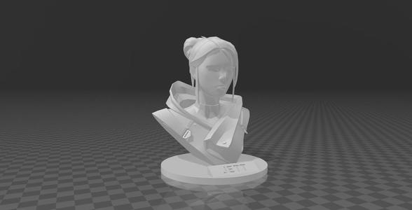 Valorant Jett bust for 3D printing