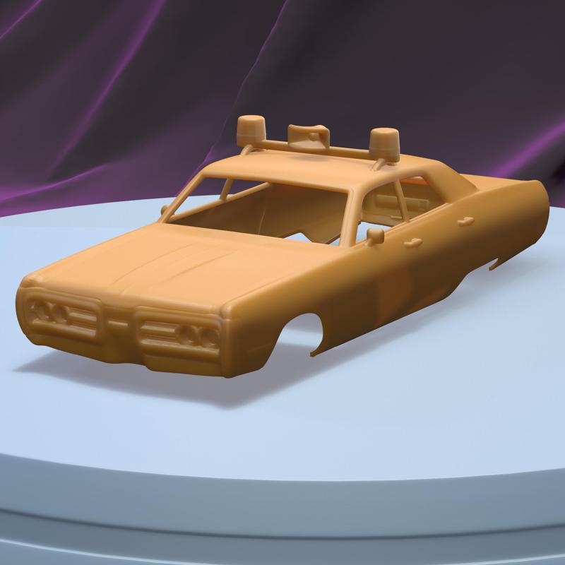 Plymouth Fury sedan Police 1972  (1/24) printable car body