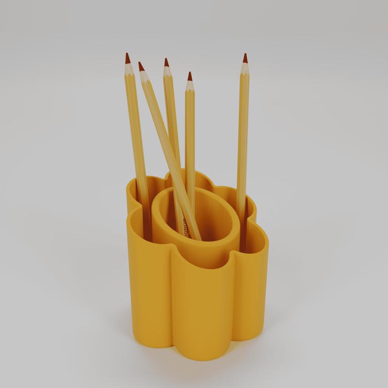 Daisy Flower 3D Pen Holder | STL FBX STEP | Digital Files | Printable Desk Organizer