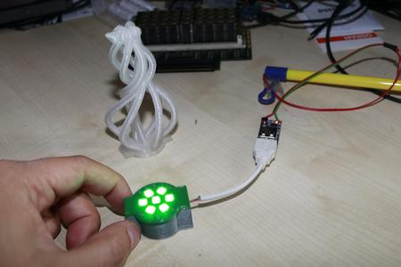 Acceleration-sensitive custom Lantern Light with NeoPixel Jewel