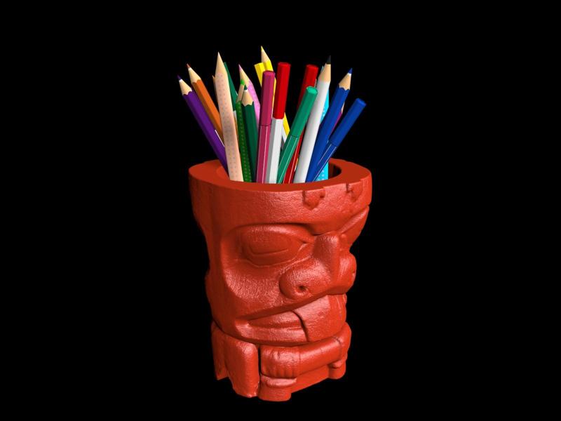 Totem Pole Pencil Holder