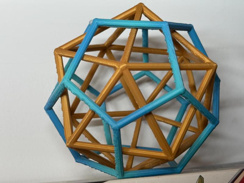 Icosahedron & Pyritohedron Interlocking Wireframe Models