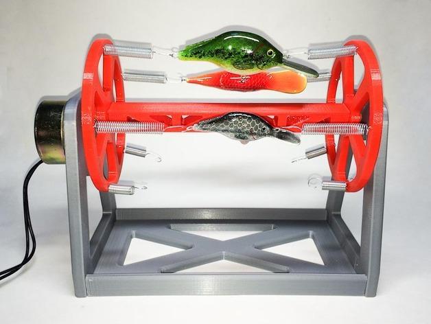 Rotating Fishing Lure Drying Rack
