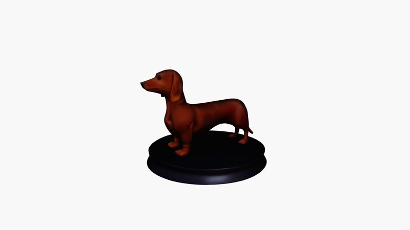 sculpture dachshund