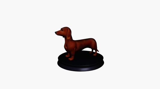 sculpture dachshund