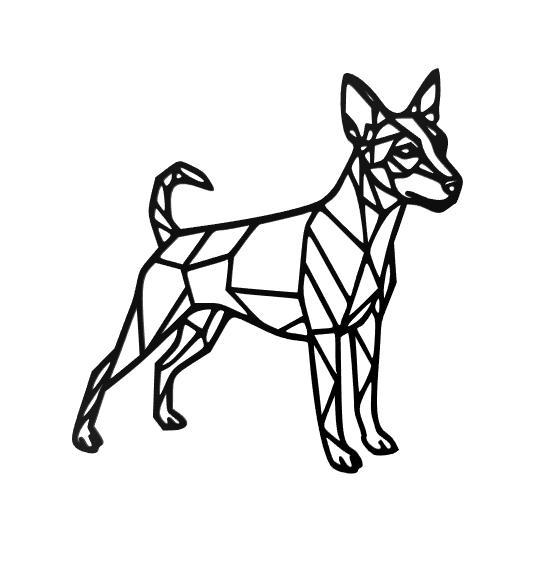 Rat Terrier Line Art Wall Art