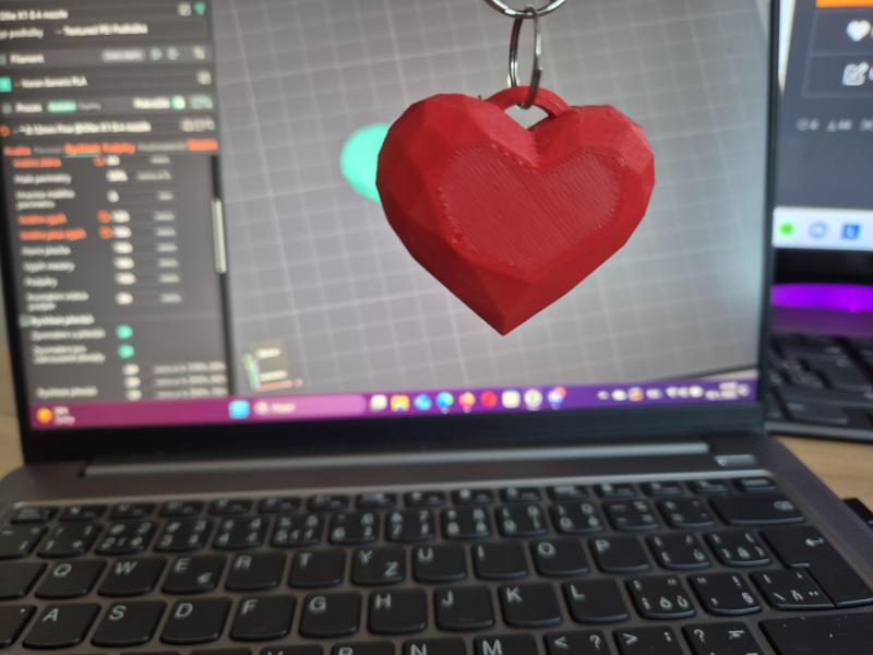 Diamond heart - keychain