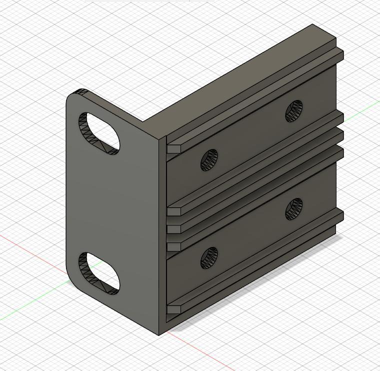 ESRack (Remix) - Mounting Bracket (2mm thinner)
