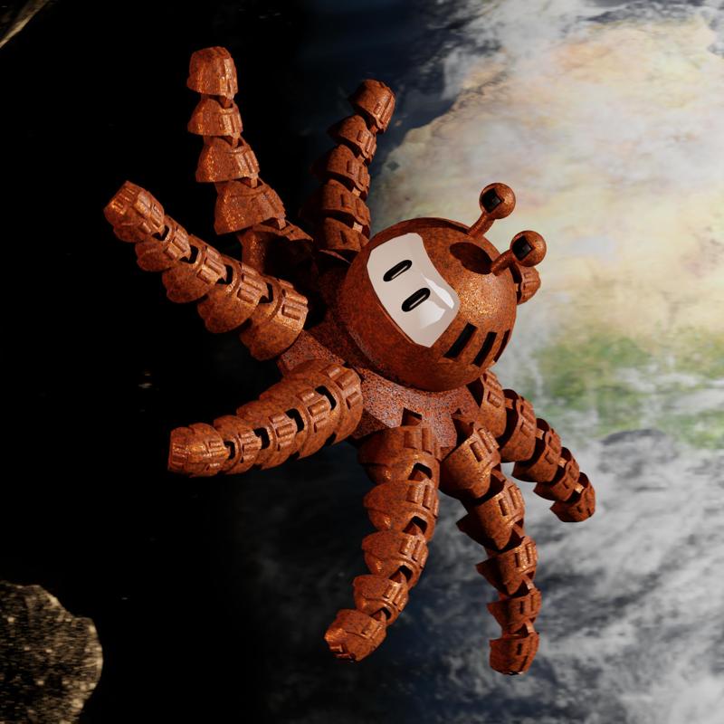 Cute Alien Octopus  (print in place)