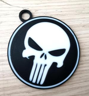 KeyChain The Punisher  2 Color 
