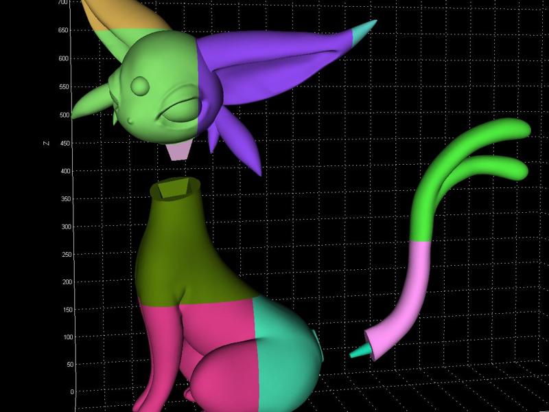 Life-Size Espeon Pokemon 3D Model 