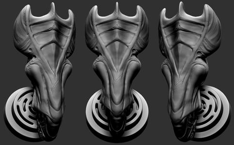 Alien Queen Bust Sculpture