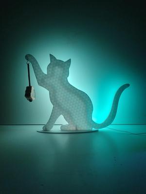 Cat with a hook lamp RGB (wall and shelf lamp)