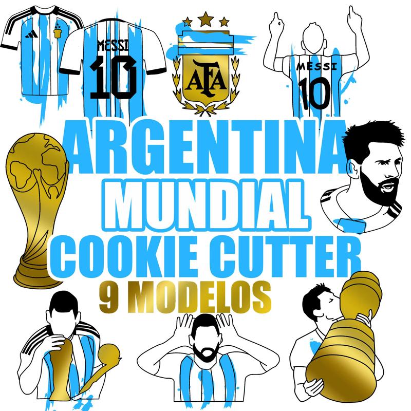 Argentina world champion - MESSI - cookie cutter