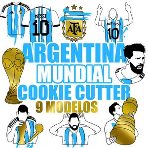Argentina world champion - MESSI - cookie cutter
