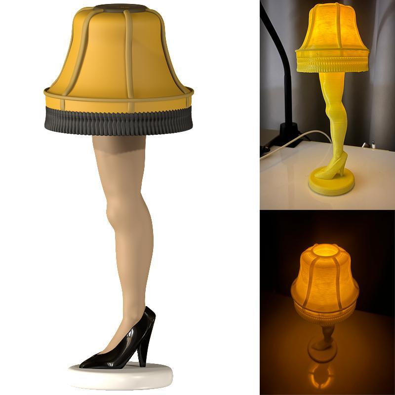 Christmas Leg Lamp for LED Tea Lights STL Files - 3D Printable STL Files