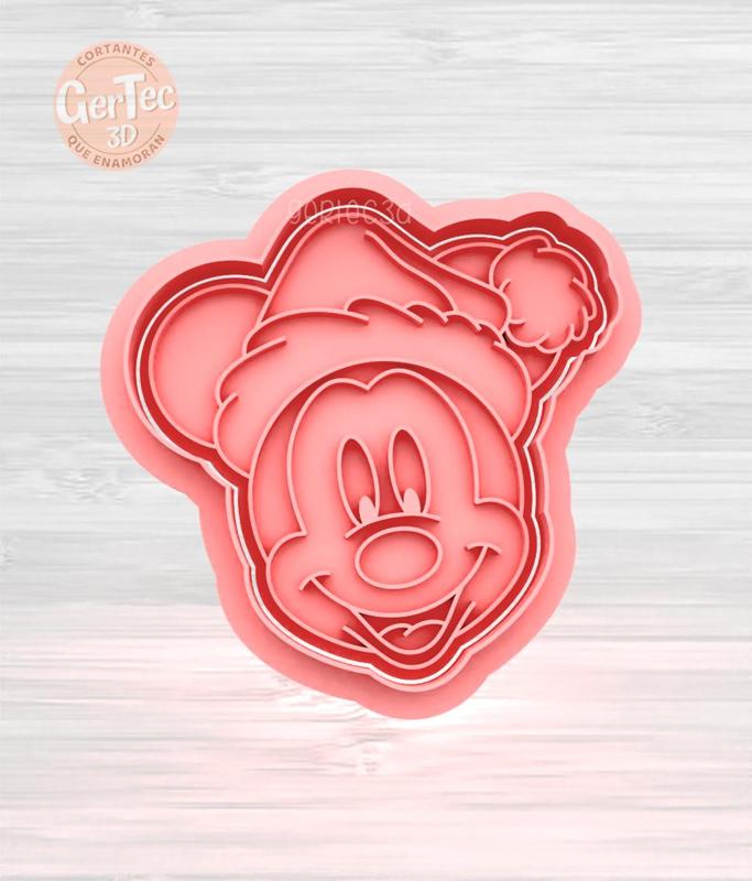 MICKEY CHRISTMAS Cutter with Stamp / Cookie Cutter