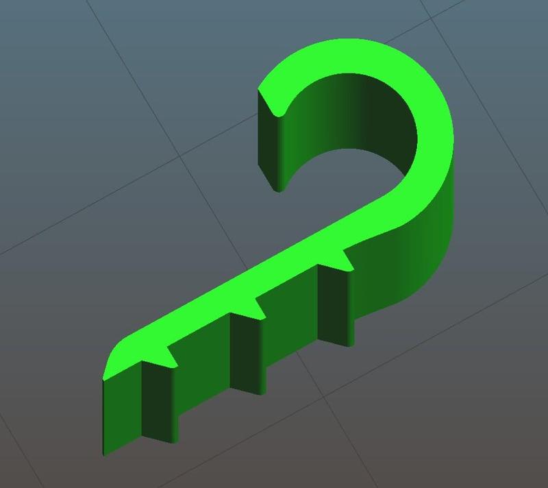 Locking Cable Hook Clip for Car Trim