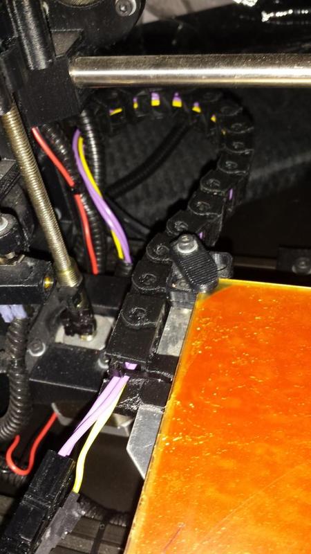 Y axis / bed cable chain anchors for Lulzbot TAZ