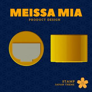 Japanese Tea Ceremony Stamp – Matcha Ice Drink - 3D Print File for Beautiful Cookie & Craft Impressions